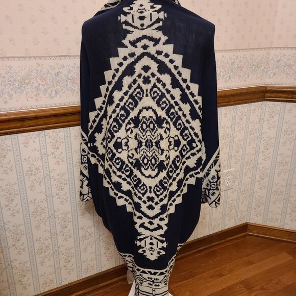 XHILARATION REVERSIBLE OPEN FRONT KIMONO CARDIGAN XS/S - Picture 5 of 8